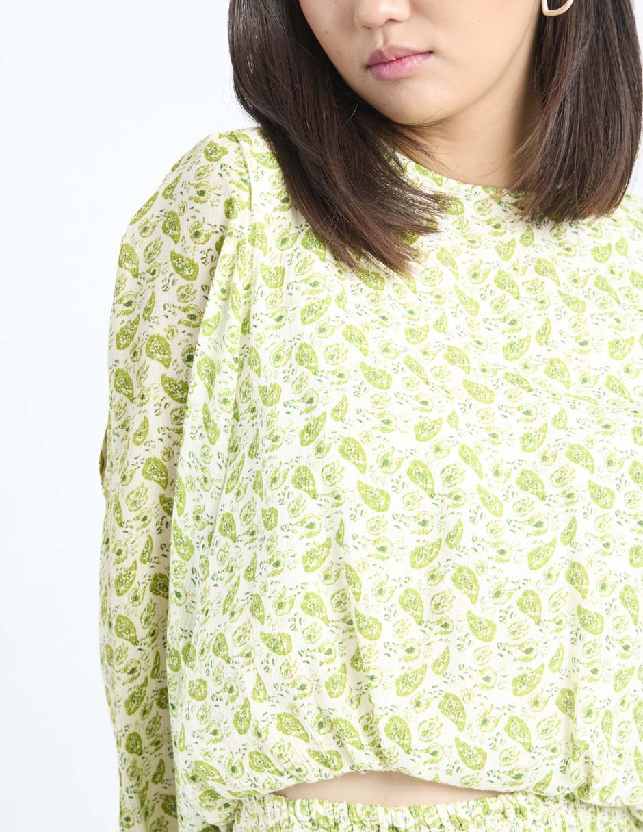 Blusa manga larga para mujer