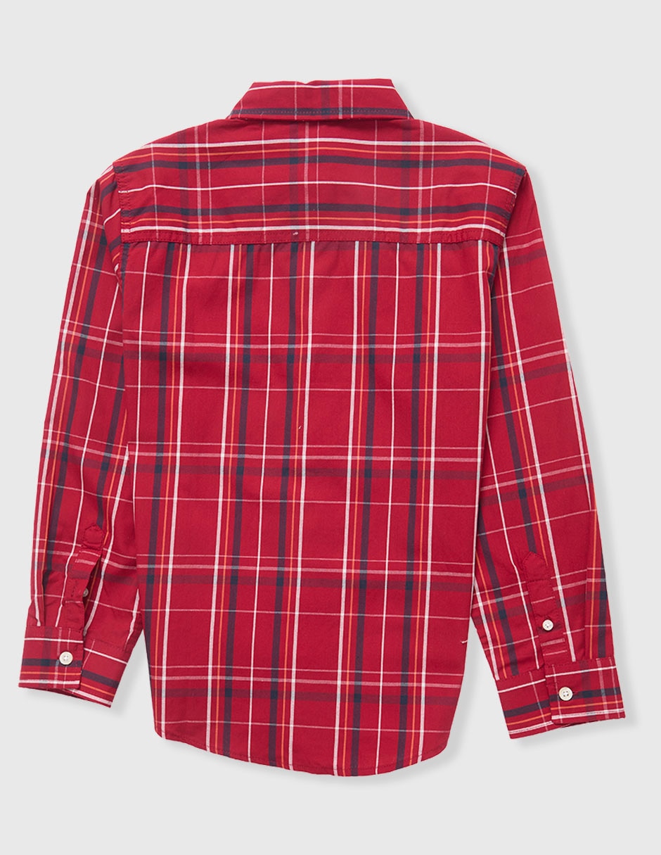 Camisa casual nautica moda manga larga para niño