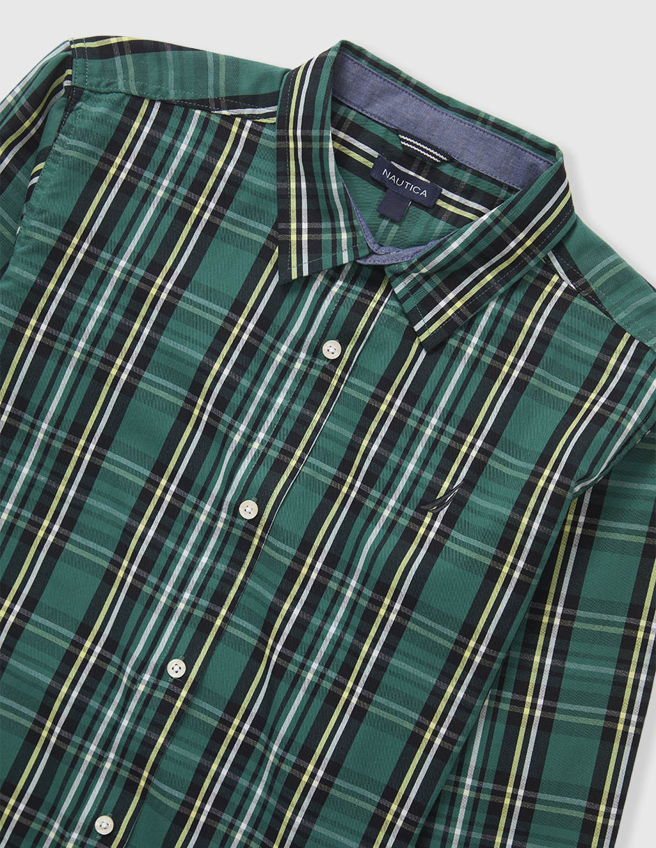Camisa casual nautica moda manga larga para niño