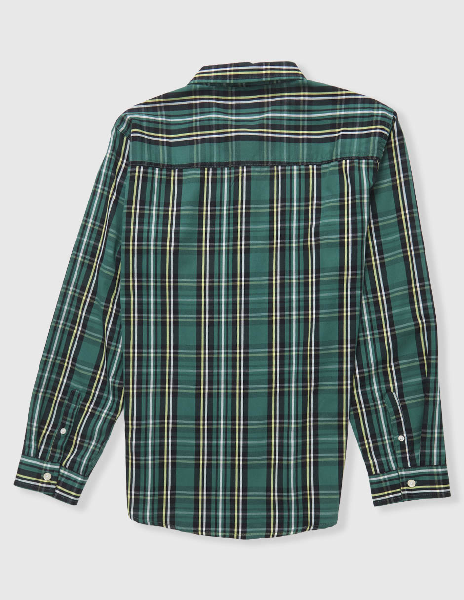 Camisa casual nautica moda manga larga para niño