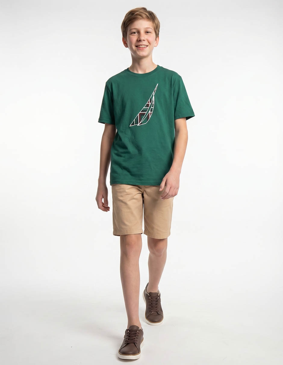 Playera moda manga corta para niño