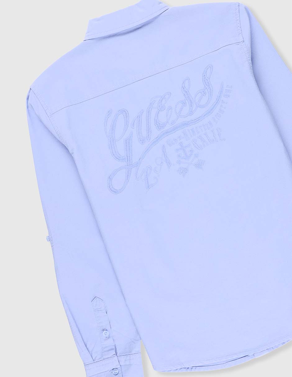 Camisa casual de algodón manga larga para niño