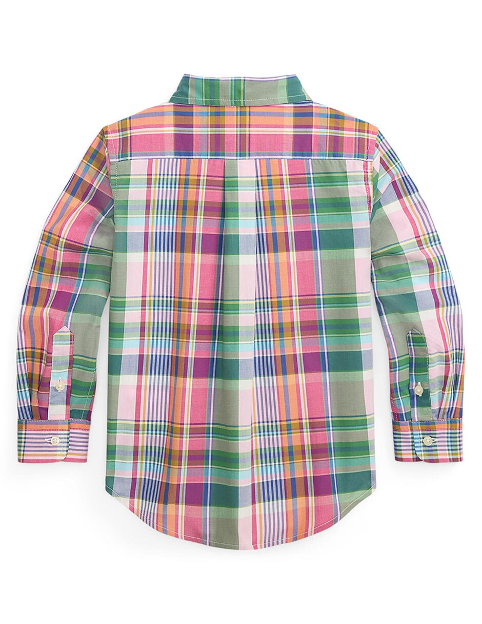 Camisa casual de algodón manga larga para niño 2