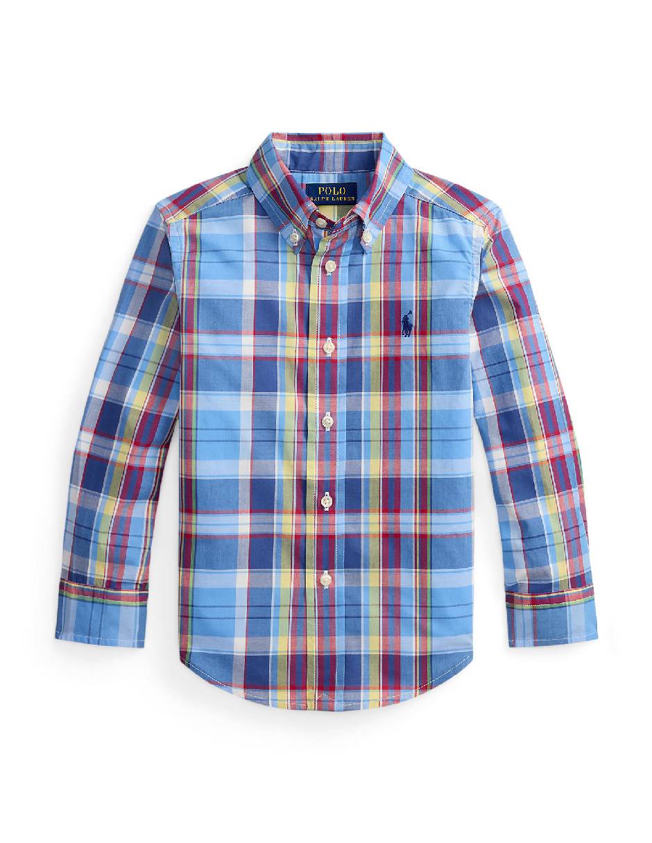 Camisa casual Polo de algodón manga larga para niño Camisa casual Polo de algodón manga larga para niño