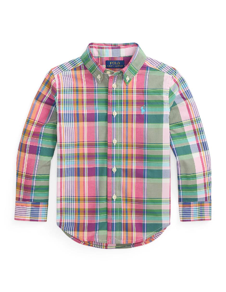 Camisa casual Polo de algodón manga larga para niño Camisa casual Polo de algodón manga larga para niño