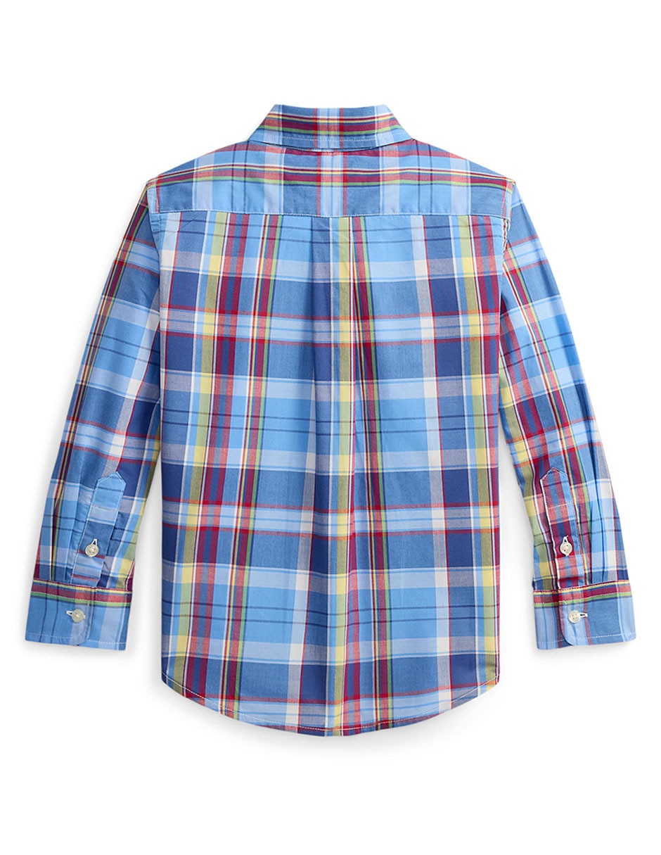 Camisa casual de algodón manga larga para niño 2