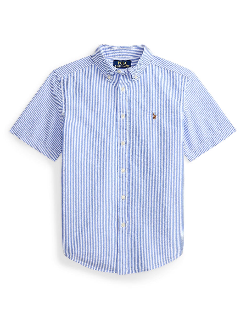Camisa casual de algodón manga corta para niño Camisa casual de algodón manga corta para niño