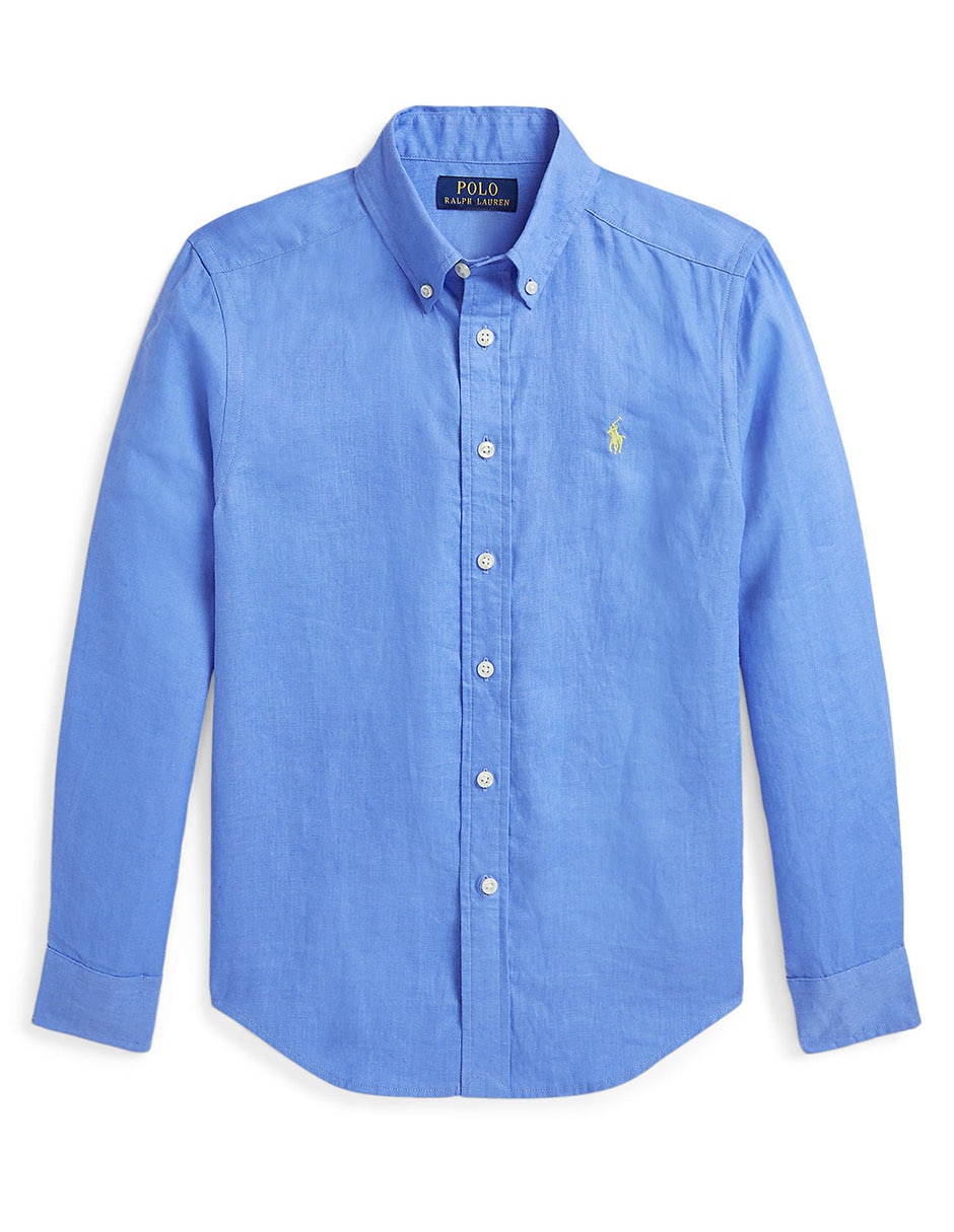 Camisa casual de algodón manga larga para niño