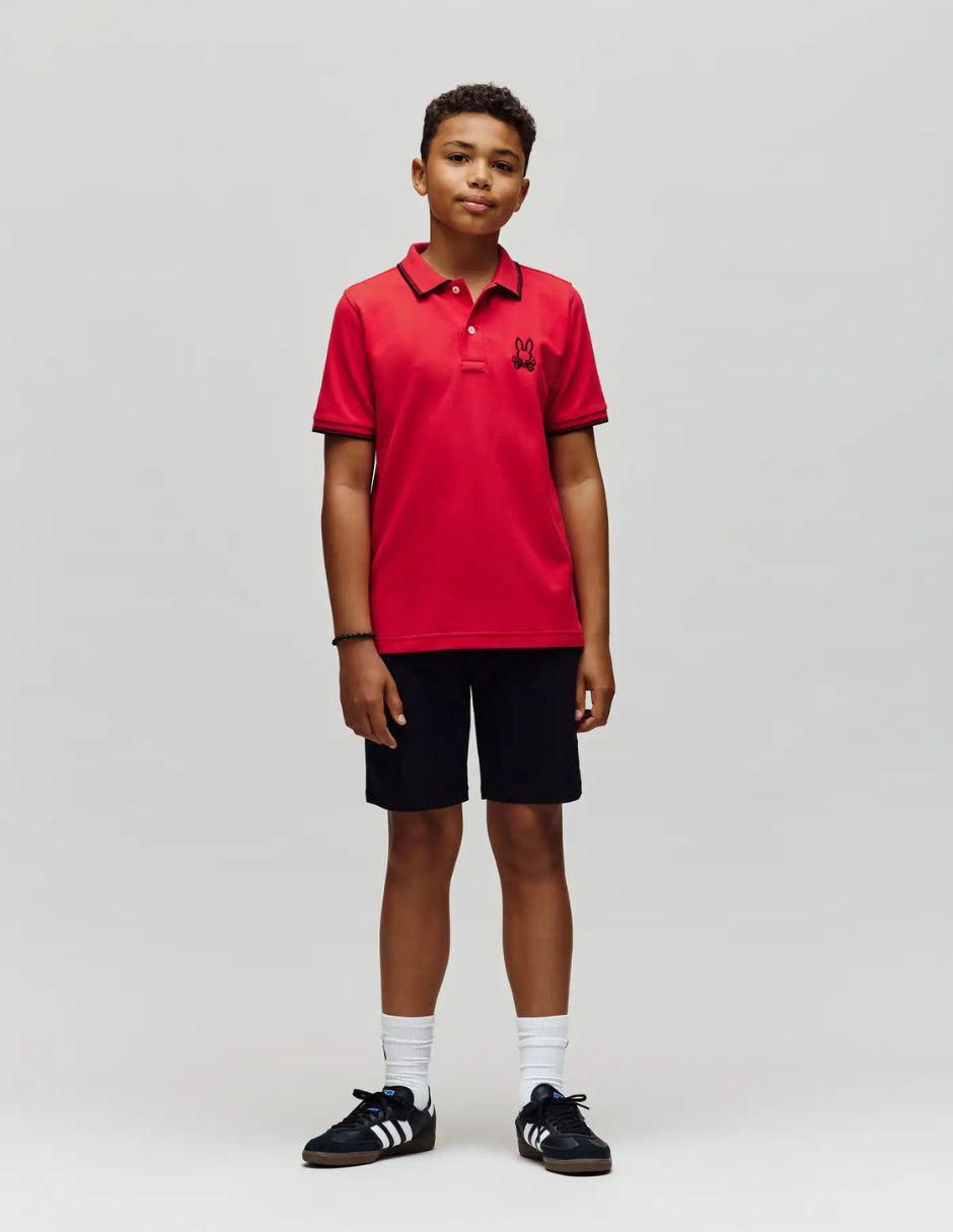 Playera tipo polo de algodón para niño 4
