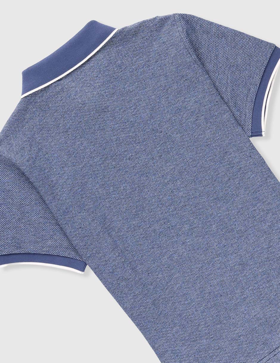 Playera tipo polo de algodón para niño 7
