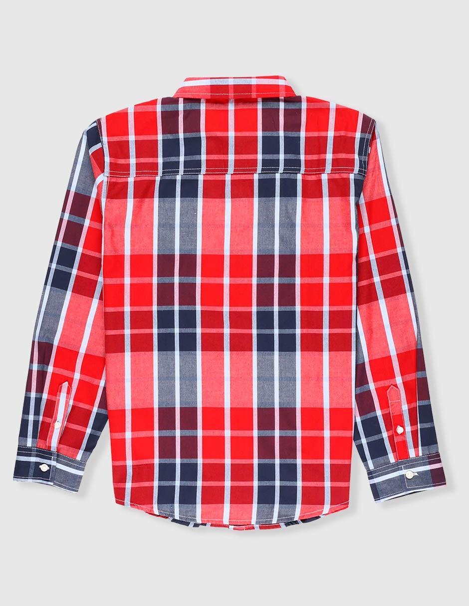 Camisa casual Nautica de algodón manga larga para niño