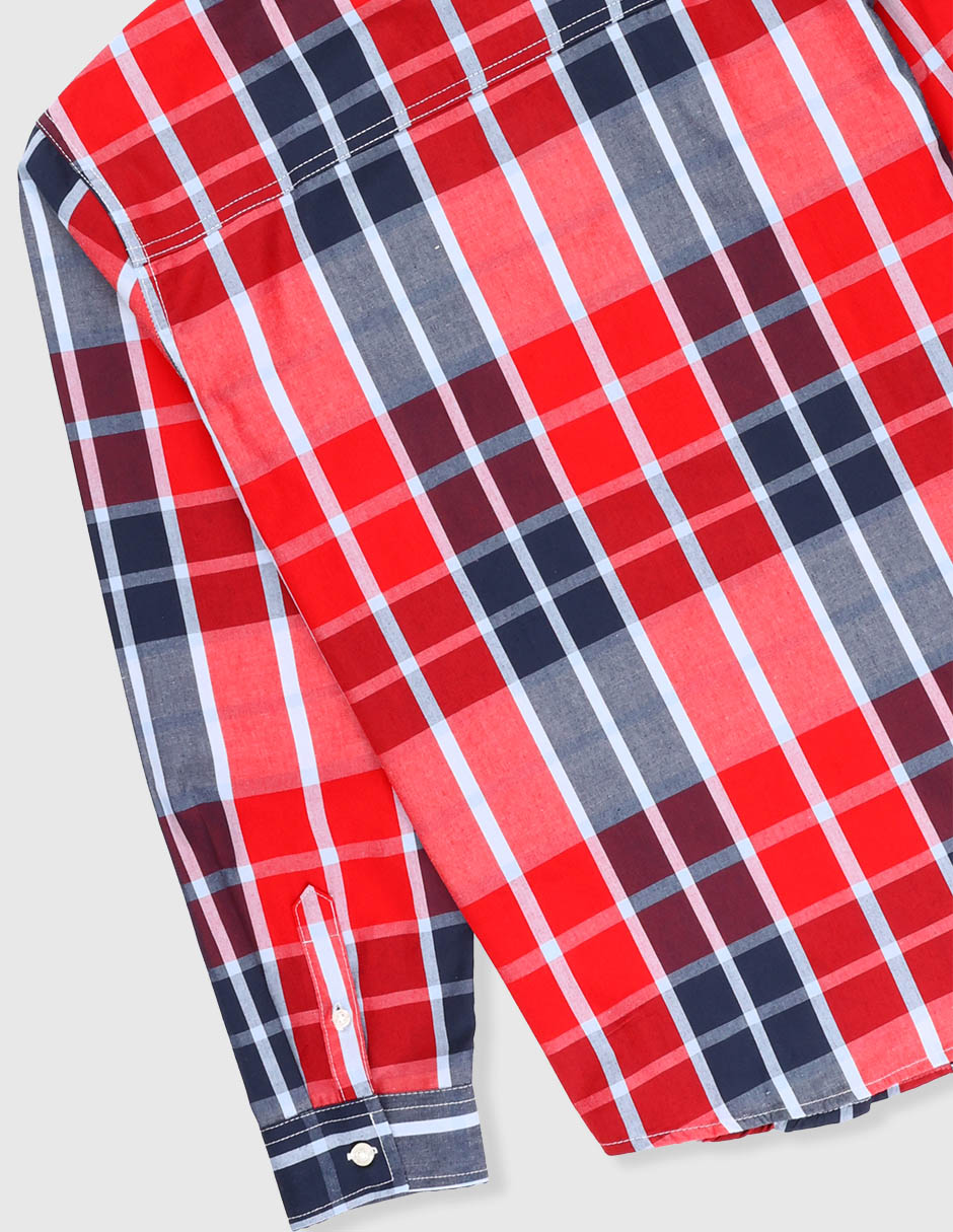 Camisa casual Nautica de algodón manga larga para niño