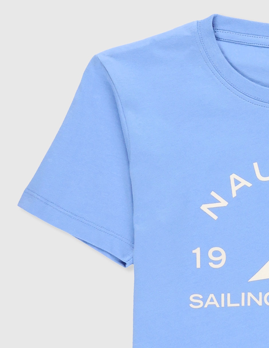 Playera Nautica manga corta para niño