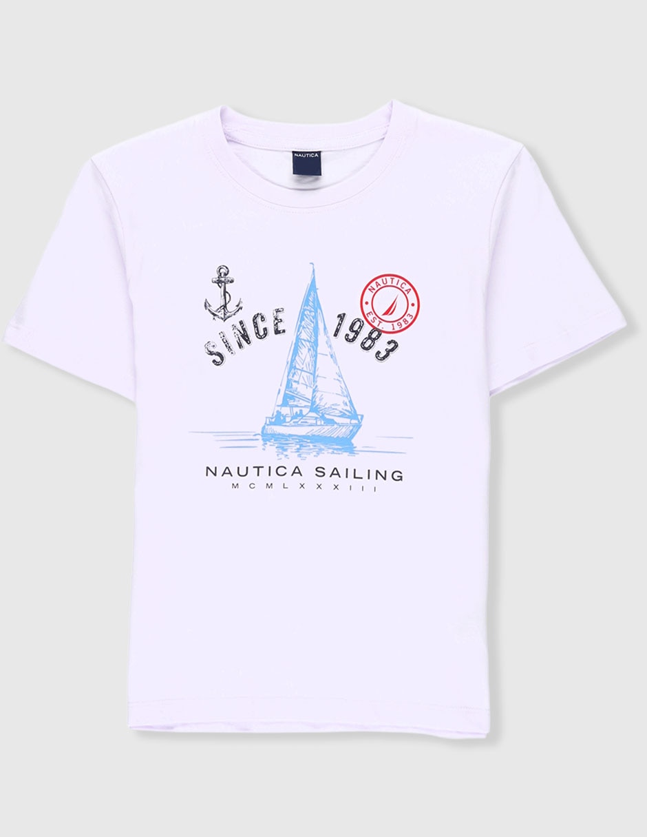 Playera Nautica manga corta para niño