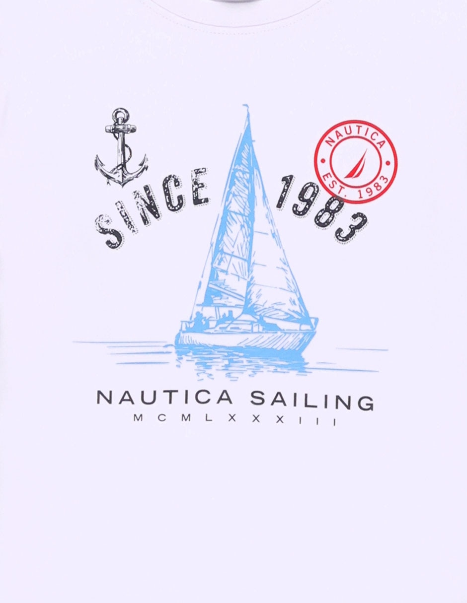 Playera Nautica manga corta para niño
