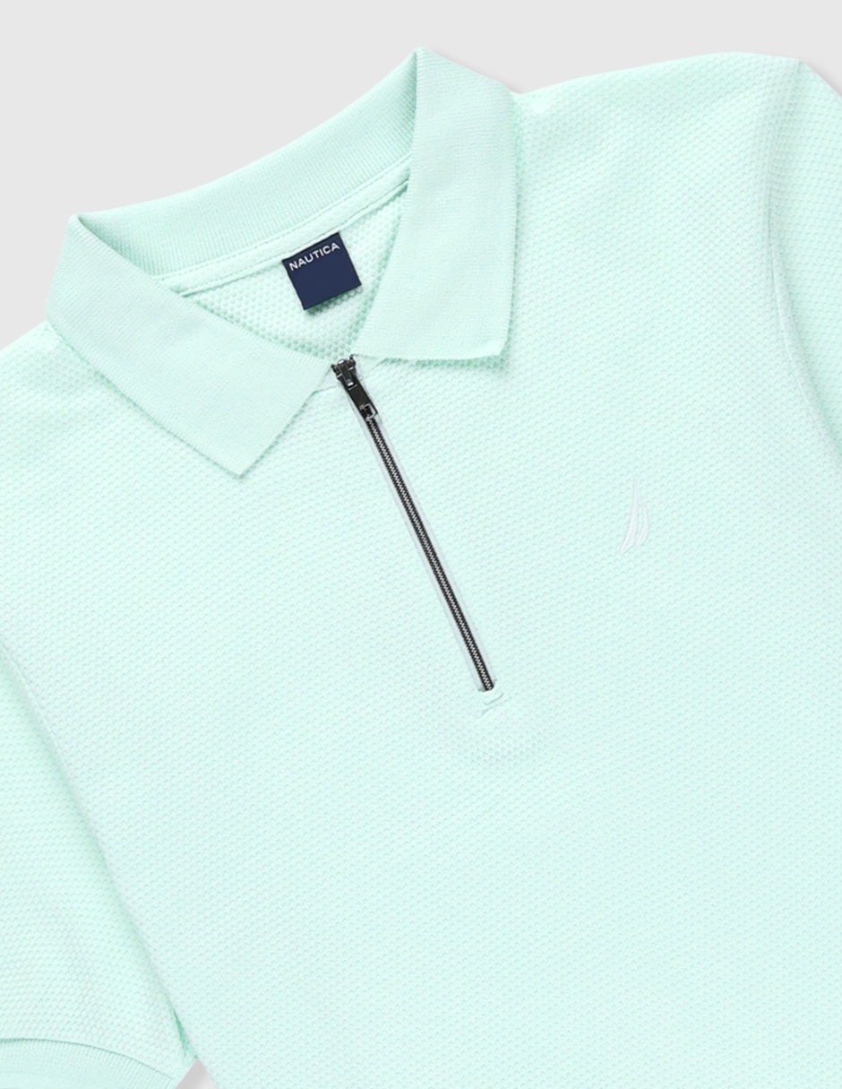 Playera tipo polo de algodón para niño 7