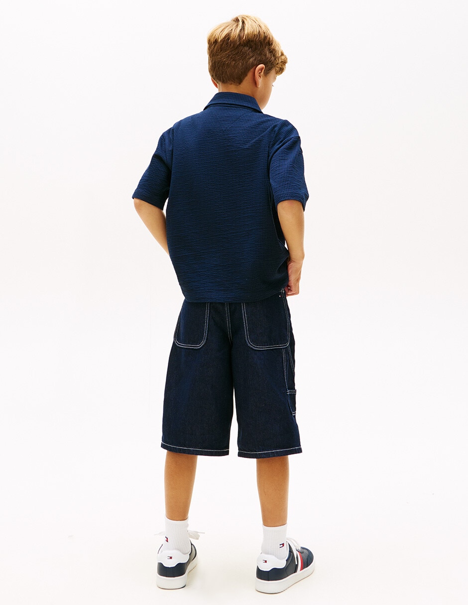 Camisa casual Tommy Hilfiger de algodón manga corta para niño