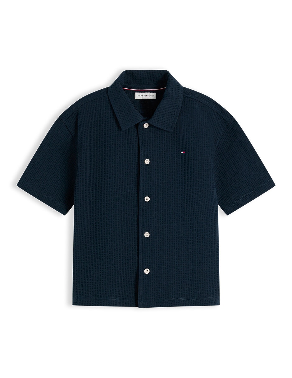 Camisa casual Hilfiger de algodón manga corta para niño Camisa casual Hilfiger de algodón manga corta para niño