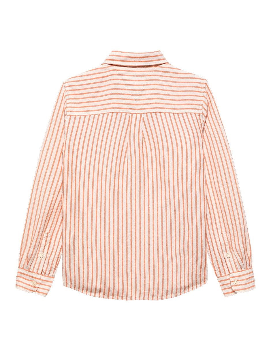 Camisa casual Tommy Hilfiger de lino manga larga para niño