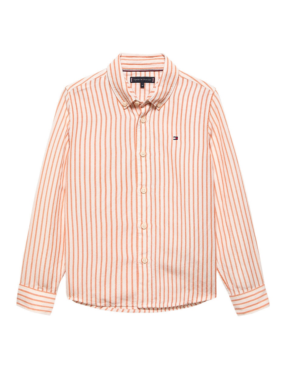 Camisa casual Hilfiger de lino manga larga para niño