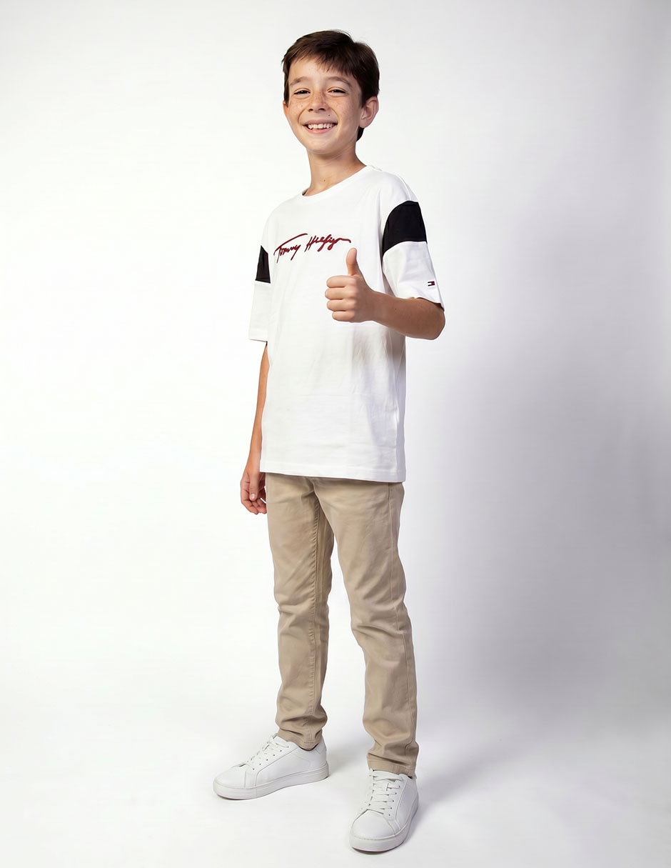 Playera tommy hilfiger manga corta para niño