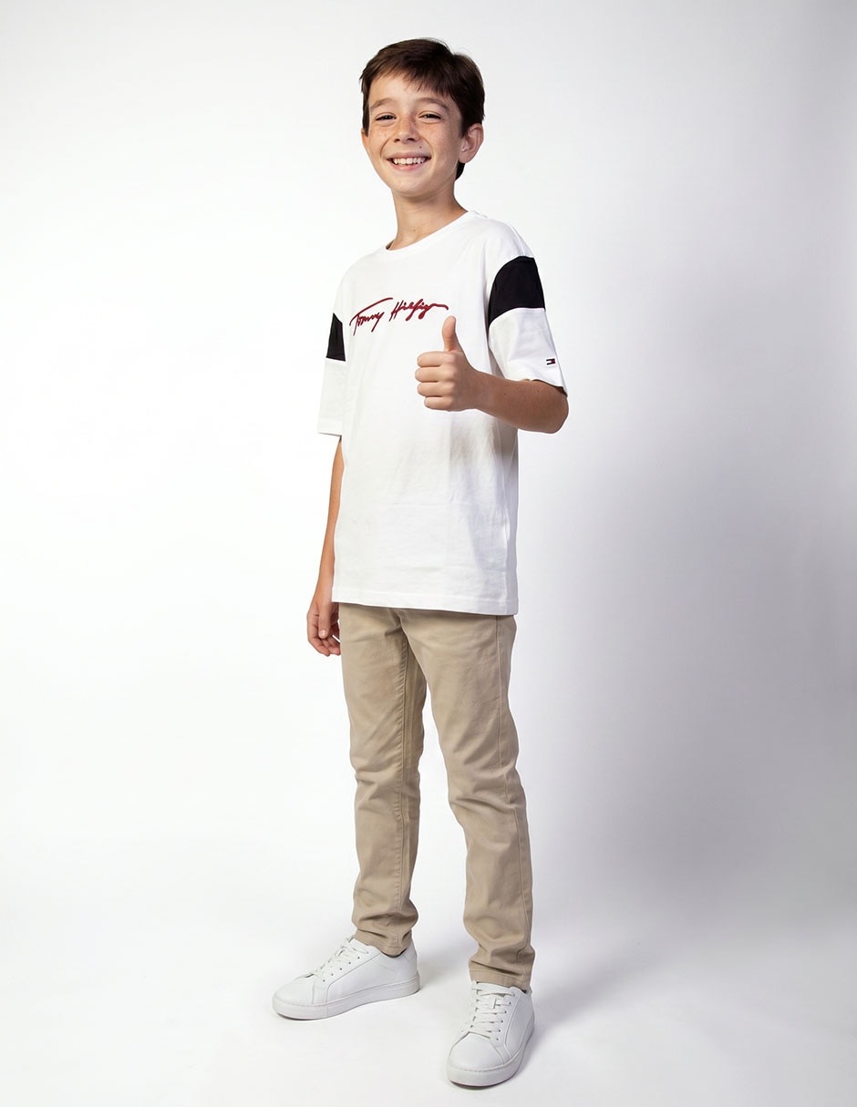 Playera hilfiger manga corta para ni–o