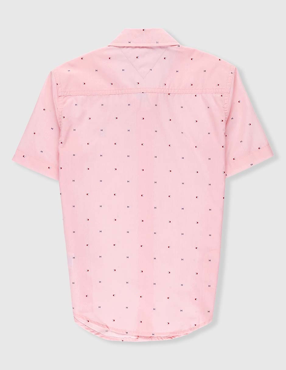 Camisa casual Tommy Hilfiger de algodón manga corta para niño