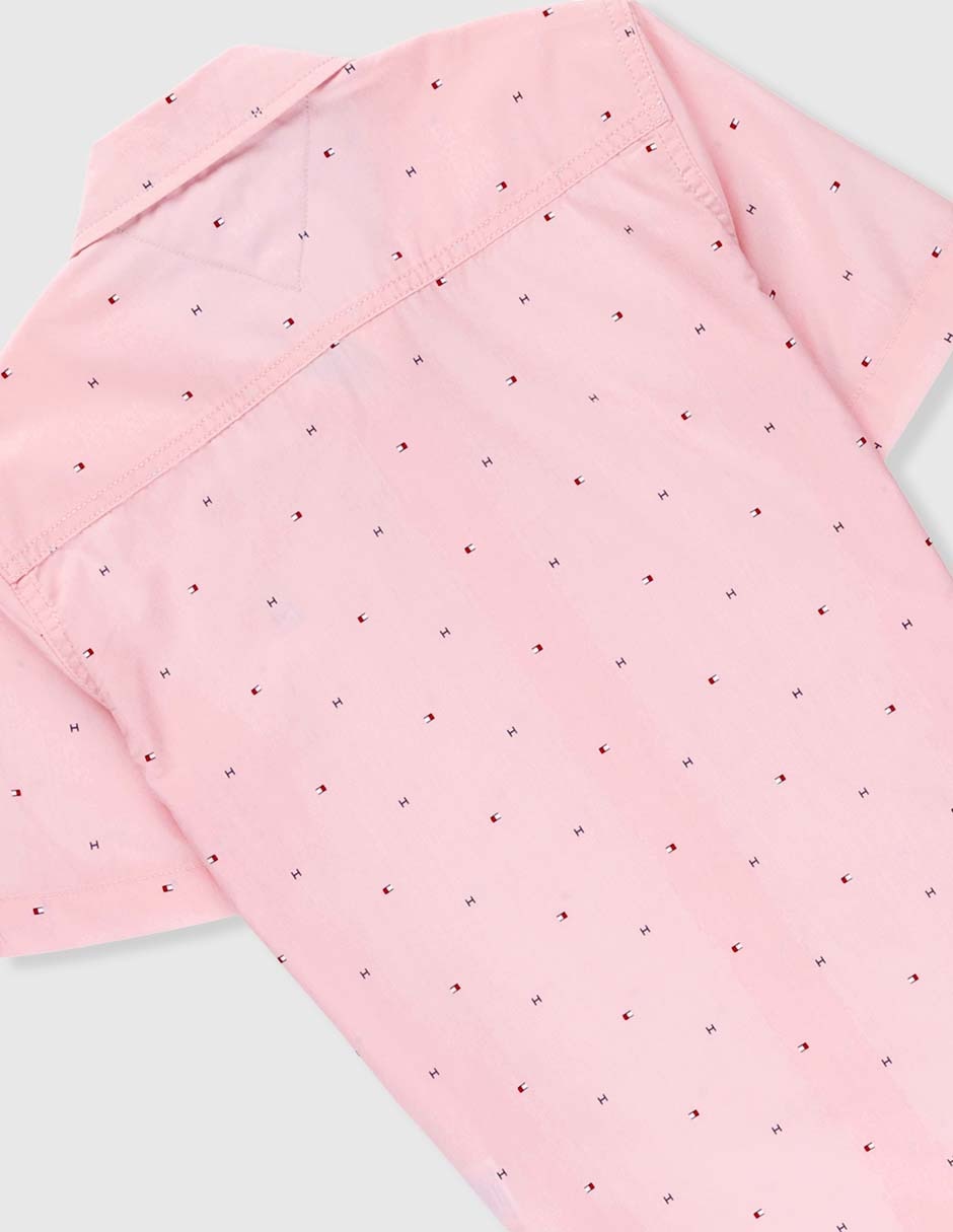 Camisa casual Tommy Hilfiger de algodón manga corta para niño