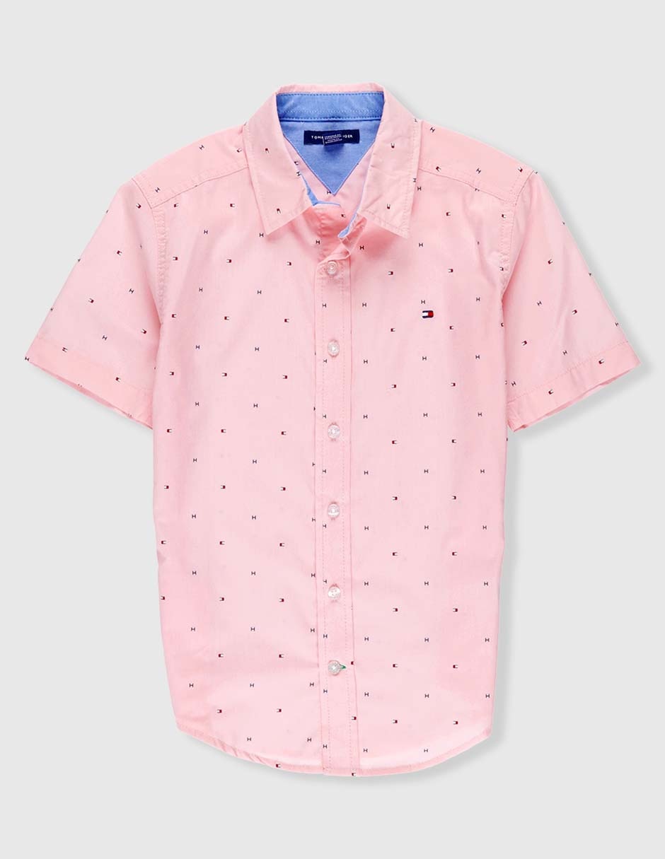 Camisa casual Hilfiger de algodón manga corta para niño