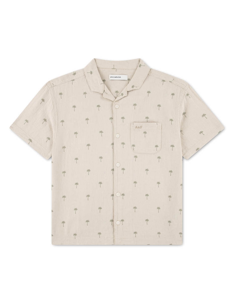 Camisa casual Abercrombie & Fitch de algodón manga corta para niño