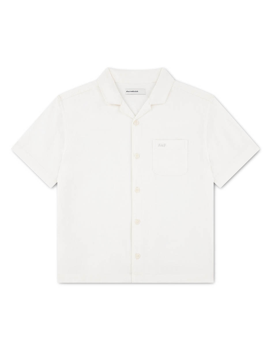 Camisa casual Abercrombie & Fitch de algodón manga corta para niño