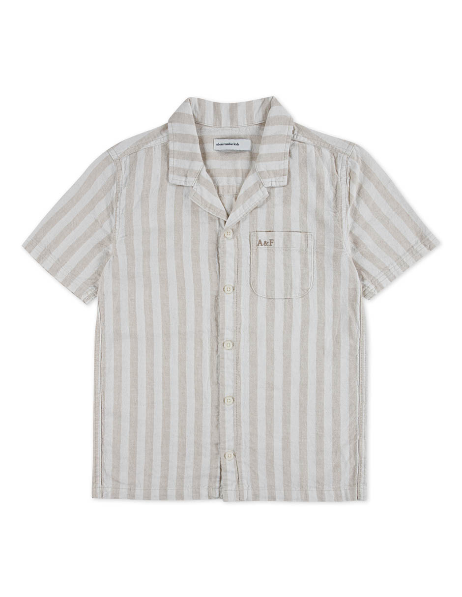 Camisa casual Abercrombie & Fitch de algodón manga corta para niño