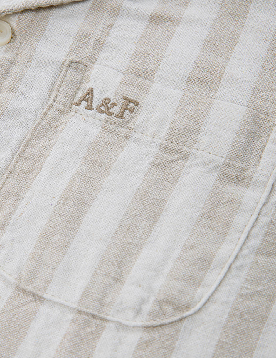 Camisa casual Abercrombie & Fitch de algodón manga corta para niño
