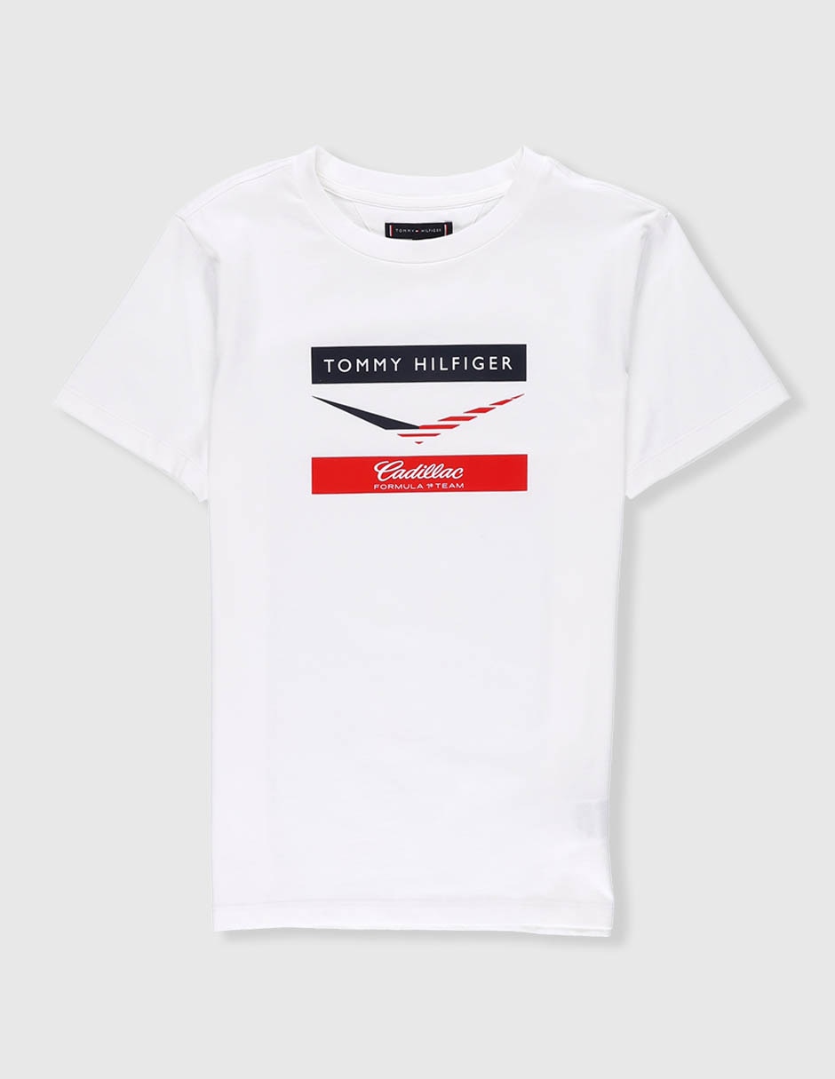 Playera Fórmula 1 Cadillac F1 Chevron manga corta para niño Playera Fórmula 1 Cadillac F1 Chevron manga corta para niño
