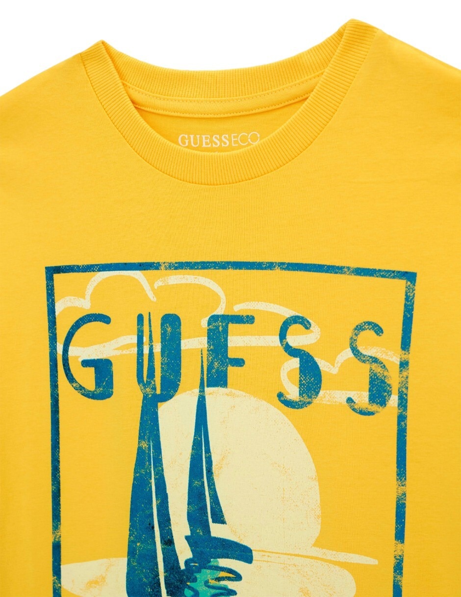 Playera Guess manga 3/4 para niño
