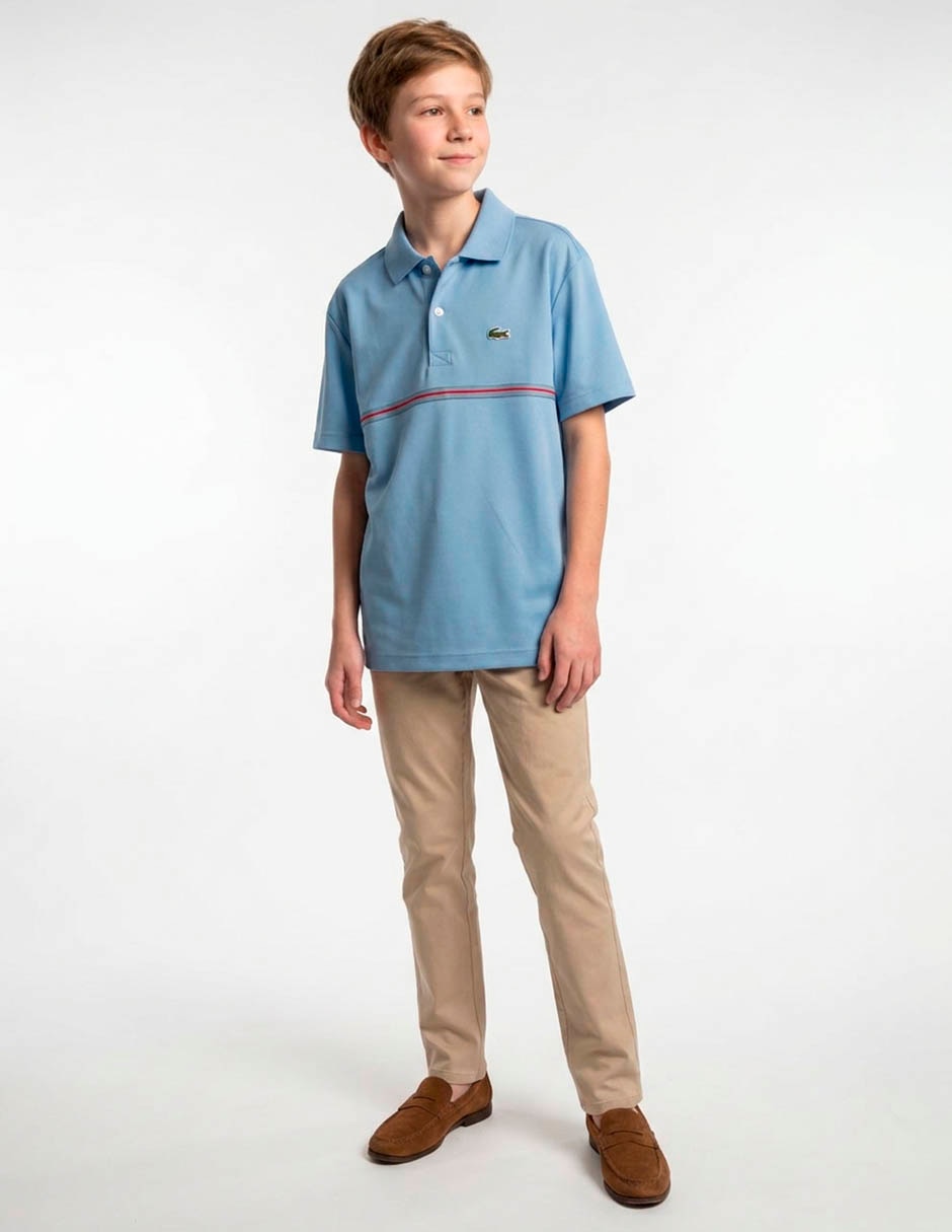 Playera tipo polo Lacoste de algodón para niño