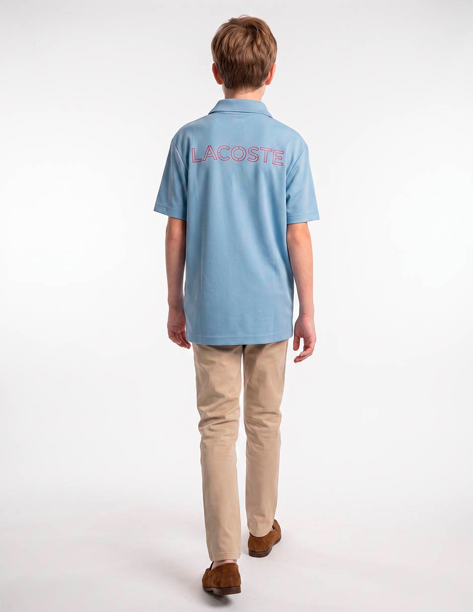 Playera tipo polo Lacoste de algodón para niño
