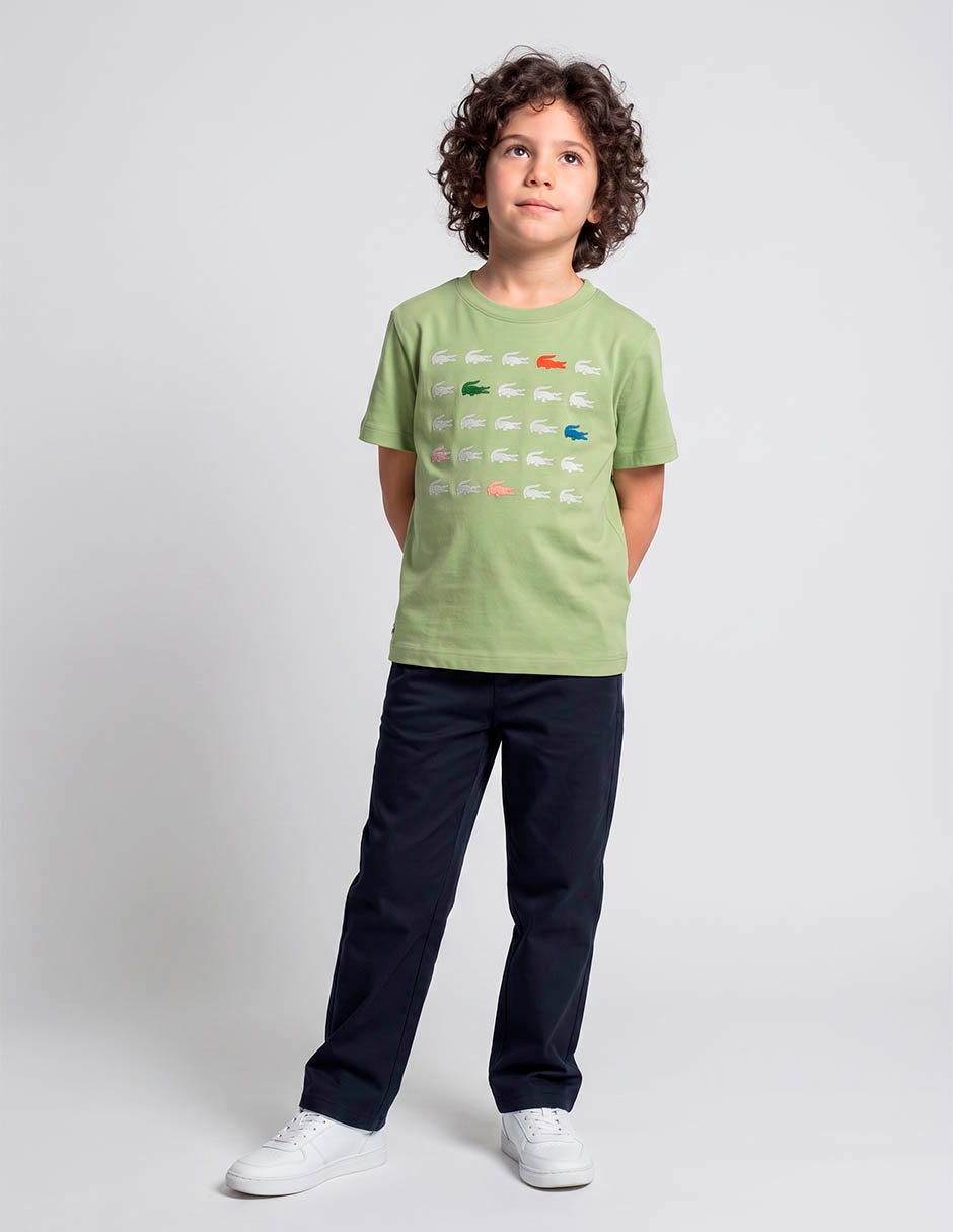Playera Lacoste manga larga para niño