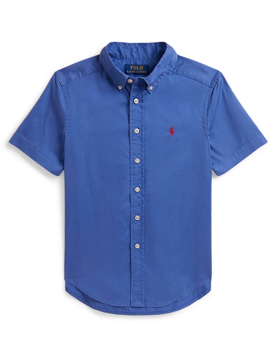 Camisa casual de algodón manga corta para niño Camisa casual de algodón manga corta para niño