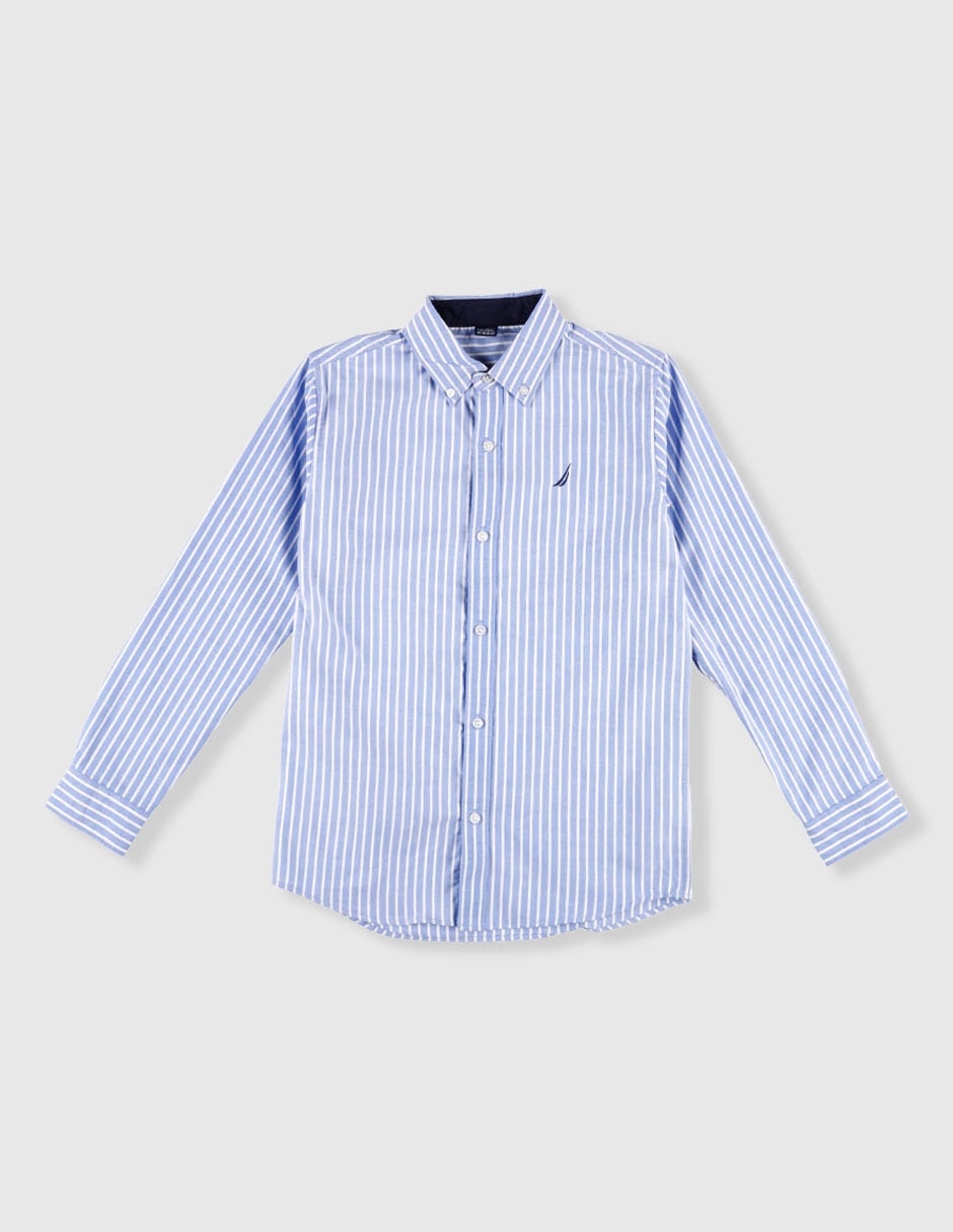 Camisa casual moda de algodón manga larga para niños grandes niño 2