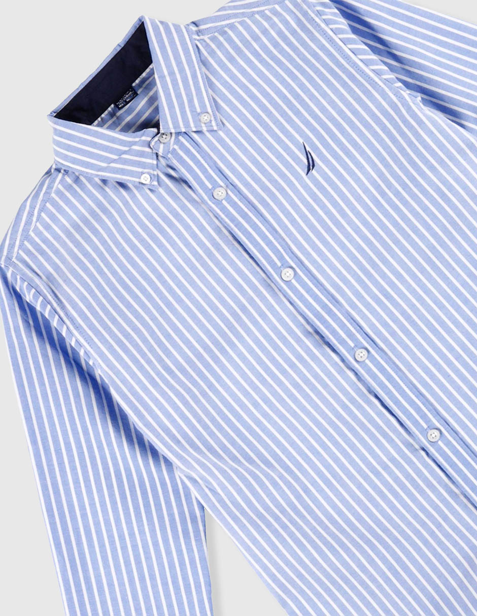 Camisa casual moda de algodón manga larga para niños grandes niño 4
