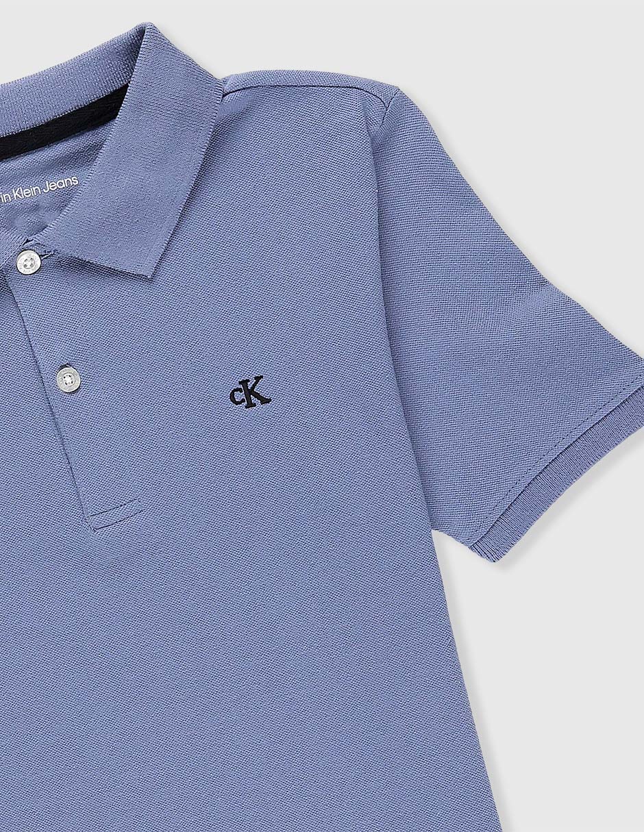 Playera tipo polo Calvin Klein de algodón para niño