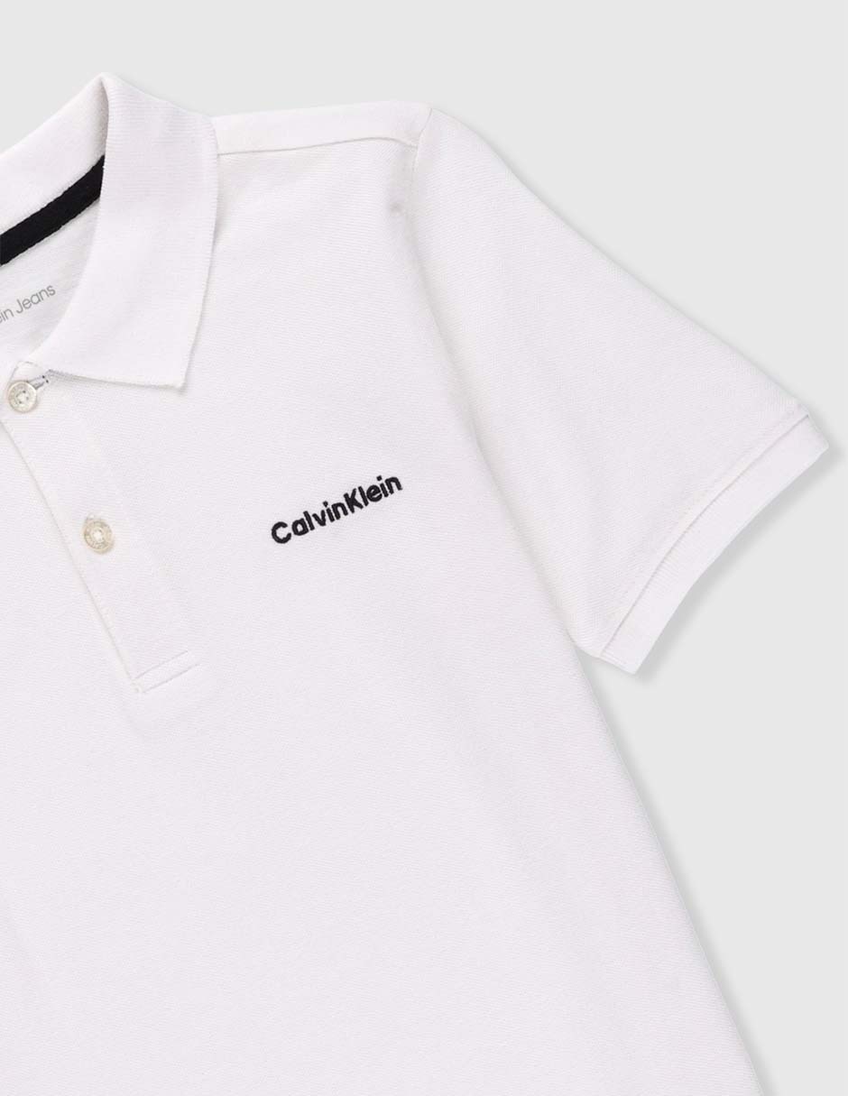 Playera tipo polo de algodón para niño 6