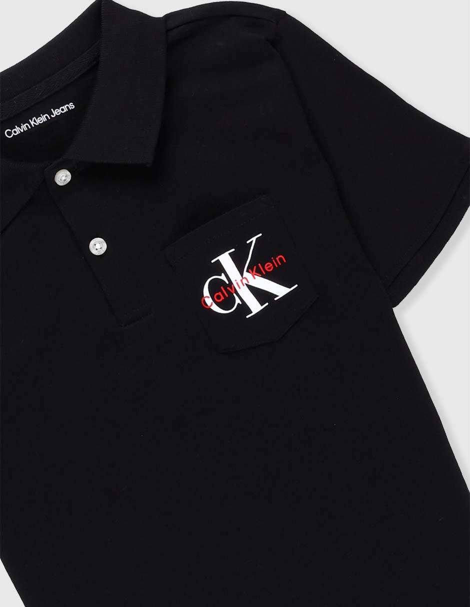 Playera tipo polo Calvin Klein Jeans Boys de algodón para niño
