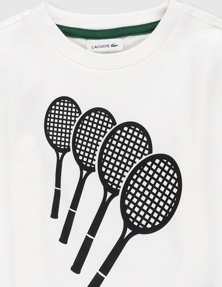 Playera Lacoste 546 - Rotation 1 manga larga para niño