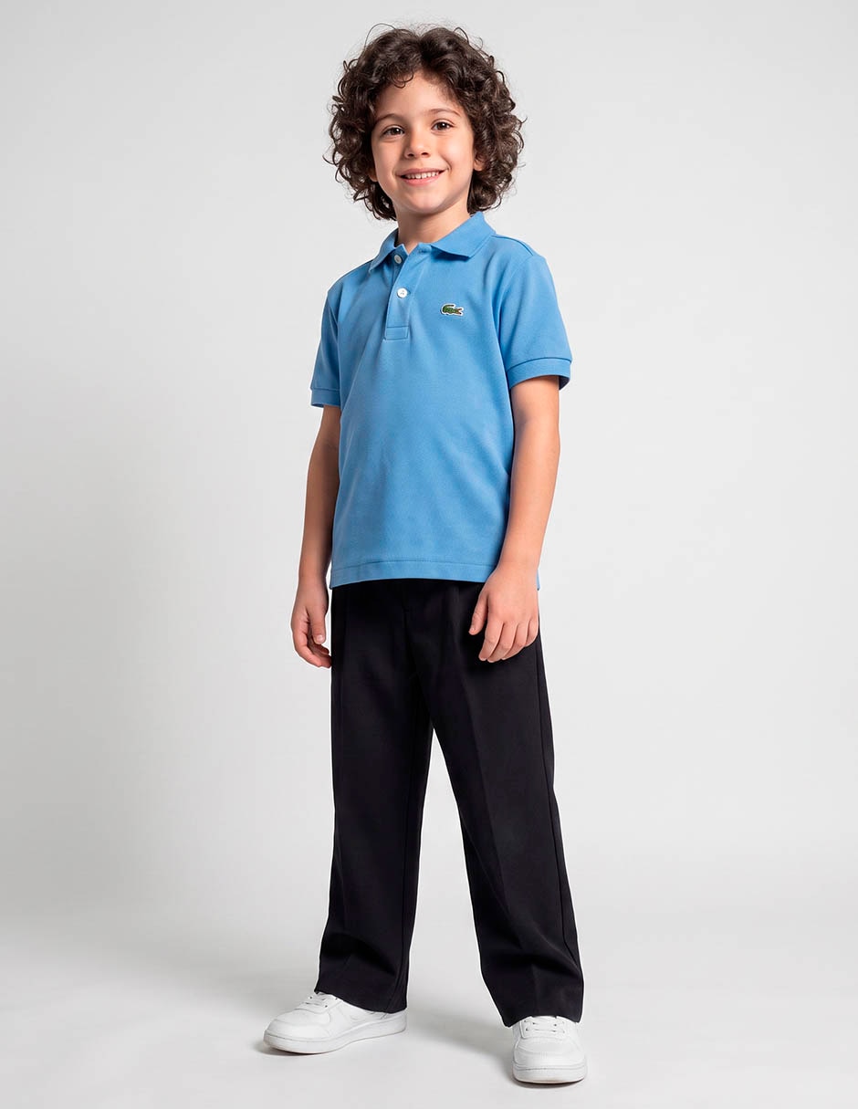 Playera tipo polo de algodón para niño