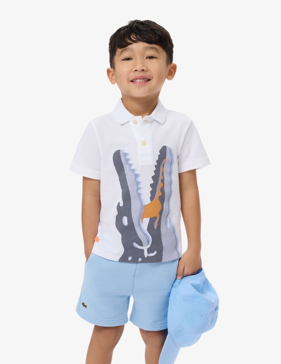 Playera tipo polo de algodón para niño 4