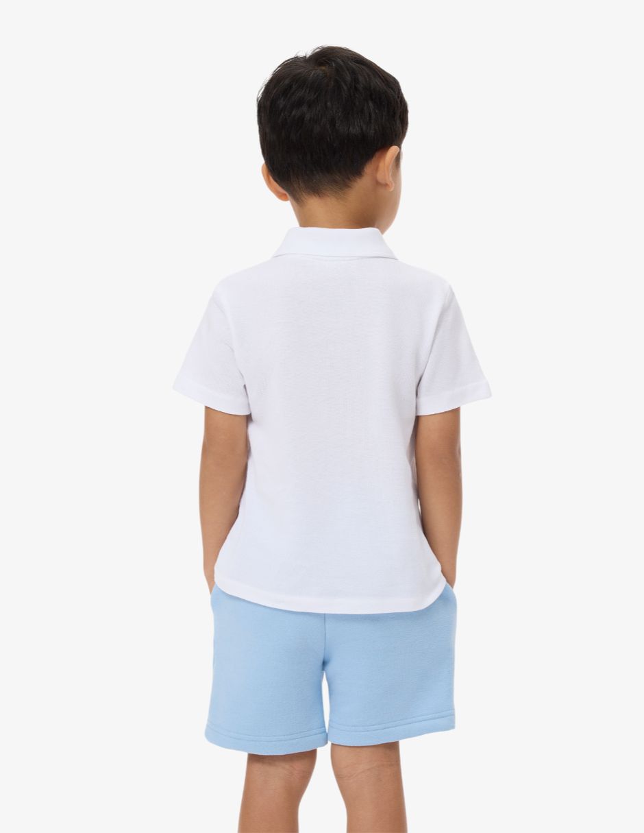 Playera tipo polo de algodón para niño 5