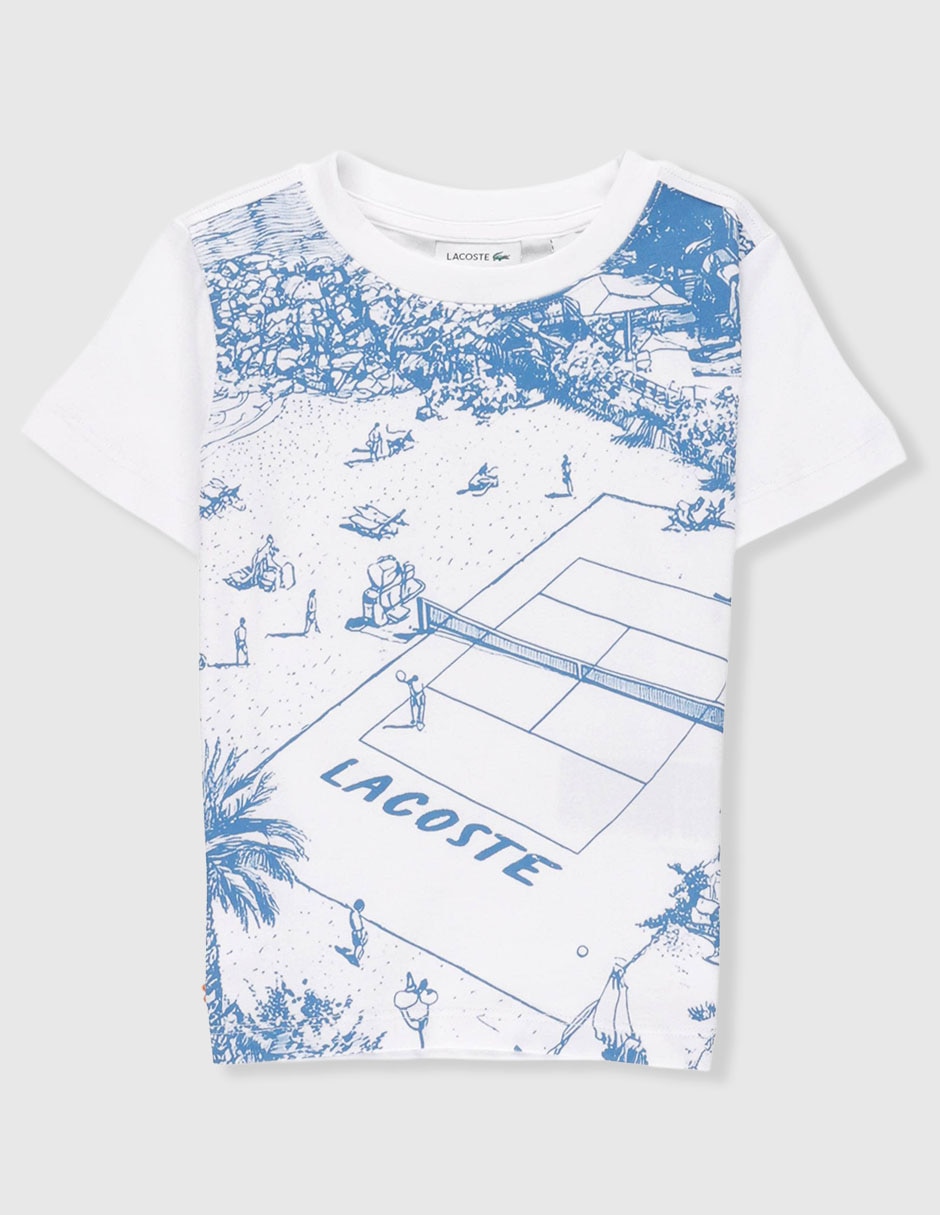 Playera lacoste 549 - rotation 4 manga corta para niño