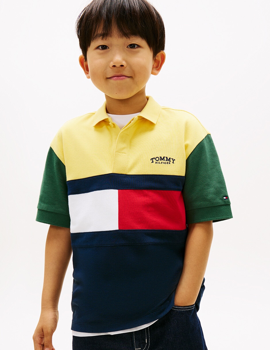 Playera tipo polo de algodón para niño Playera tipo polo de algodón para niño